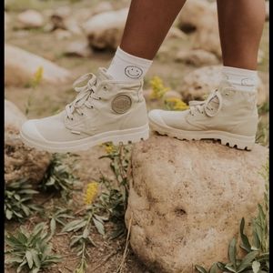 PALLADIUM | Pampa Leather Lug Sole Boot Tan 7 Military Army Desert